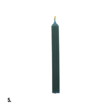 Load image into Gallery viewer, Beeswax Sea Blue Dinner Candle Assorted