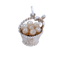 Load image into Gallery viewer, Basket With Pearl Large Charm