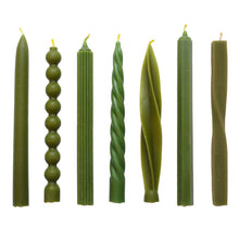 Load image into Gallery viewer, Beeswax Green Dinner Candle Assorted