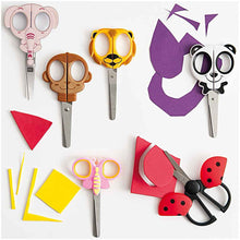 Load image into Gallery viewer, Set of novelty scissors with animal-themed handles on a white background