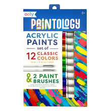 Load image into Gallery viewer, Ooly Paintology acrylic paint set packaging with colorful paint tubes and brushes on a white background