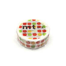 Load image into Gallery viewer, Washi tape with apple pattern and 'mt' branding on a white background