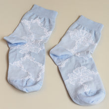 Load image into Gallery viewer, Socks Light Blue Lace