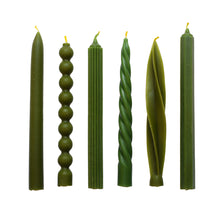 Load image into Gallery viewer, Beeswax Green Dinner Candle Assorted