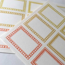 Load image into Gallery viewer, 18 Patterned Labels Orange & Yellow