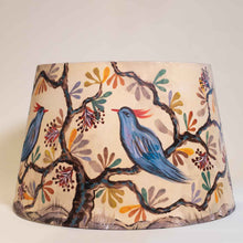 Load image into Gallery viewer, Decorative lampshade with bird and branch design on a plain background