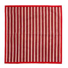 Load image into Gallery viewer, Red and white striped towel on a white background