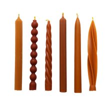 Load image into Gallery viewer, Beeswax Orange Dinner Candle Assorted