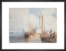 Load image into Gallery viewer, Richard Parkes Bonington, Fishing Boats Moored in an Estuary