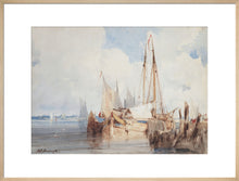 Load image into Gallery viewer, Richard Parkes Bonington, Fishing Boats Moored in an Estuary