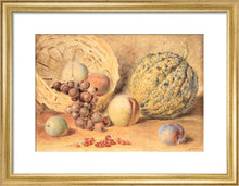Load image into Gallery viewer, William Henry Hunt, Basket with melon, peaches, grapes and plums