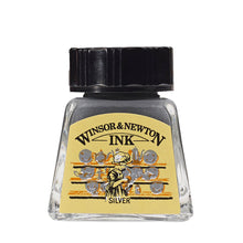 Load image into Gallery viewer, Winsor & Newton ink bottle with black cap on a white background