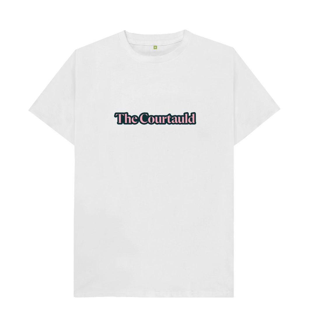 White Courtauld Pink Logo T-Shirt