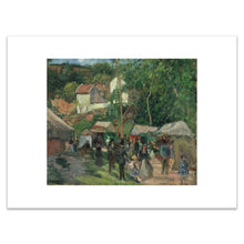 Load image into Gallery viewer, Camille Pissarro, Festival at L'Hermitage, Framed, White, Small