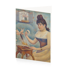 Load image into Gallery viewer, Seurat Woman Powdering Greetings Card