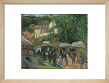 Load image into Gallery viewer, Camille Pissarro, Festival at L'Hermitage, Framed, White, Small
