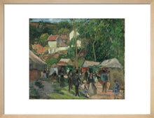 Load image into Gallery viewer, Camille Pissarro, Festival at L'Hermitage, Framed, White, Small