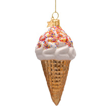 Load image into Gallery viewer, Ornament Glass Ice Cream with Sprinkles
