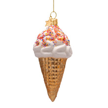 Load image into Gallery viewer, Ornament Glass Ice Cream with Sprinkles
