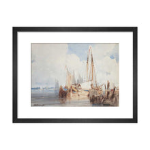 Load image into Gallery viewer, Richard Parkes Bonington, Fishing Boats Moored in an Estuary
