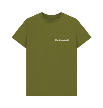 Load image into Gallery viewer, Moss Green Printed T-shirt Front
