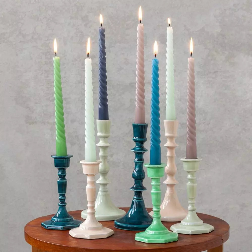 Enamel Candlestick Blue