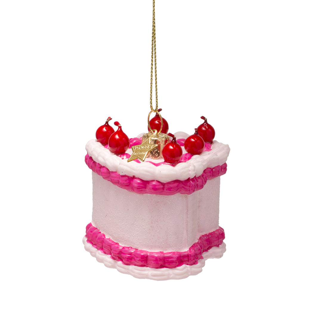 Ornament Glass Heart Shaped Cake