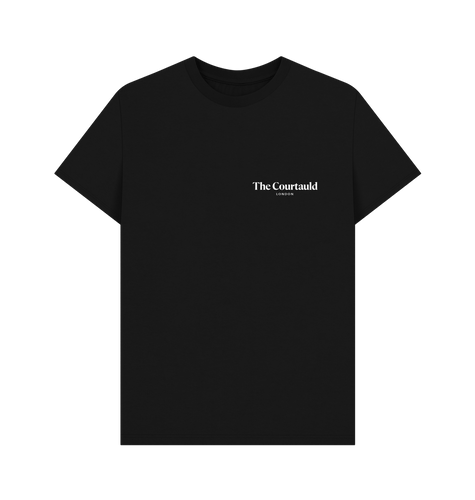 Black Unisex Small White Logo T-Shirt