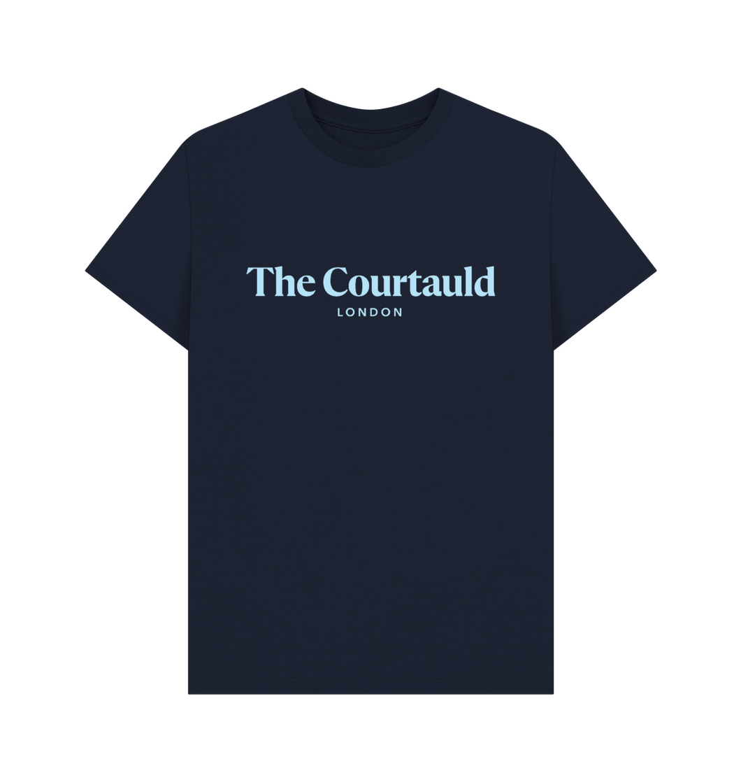 Navy Blue Unisex Baby Blue  Logo T-Shirt