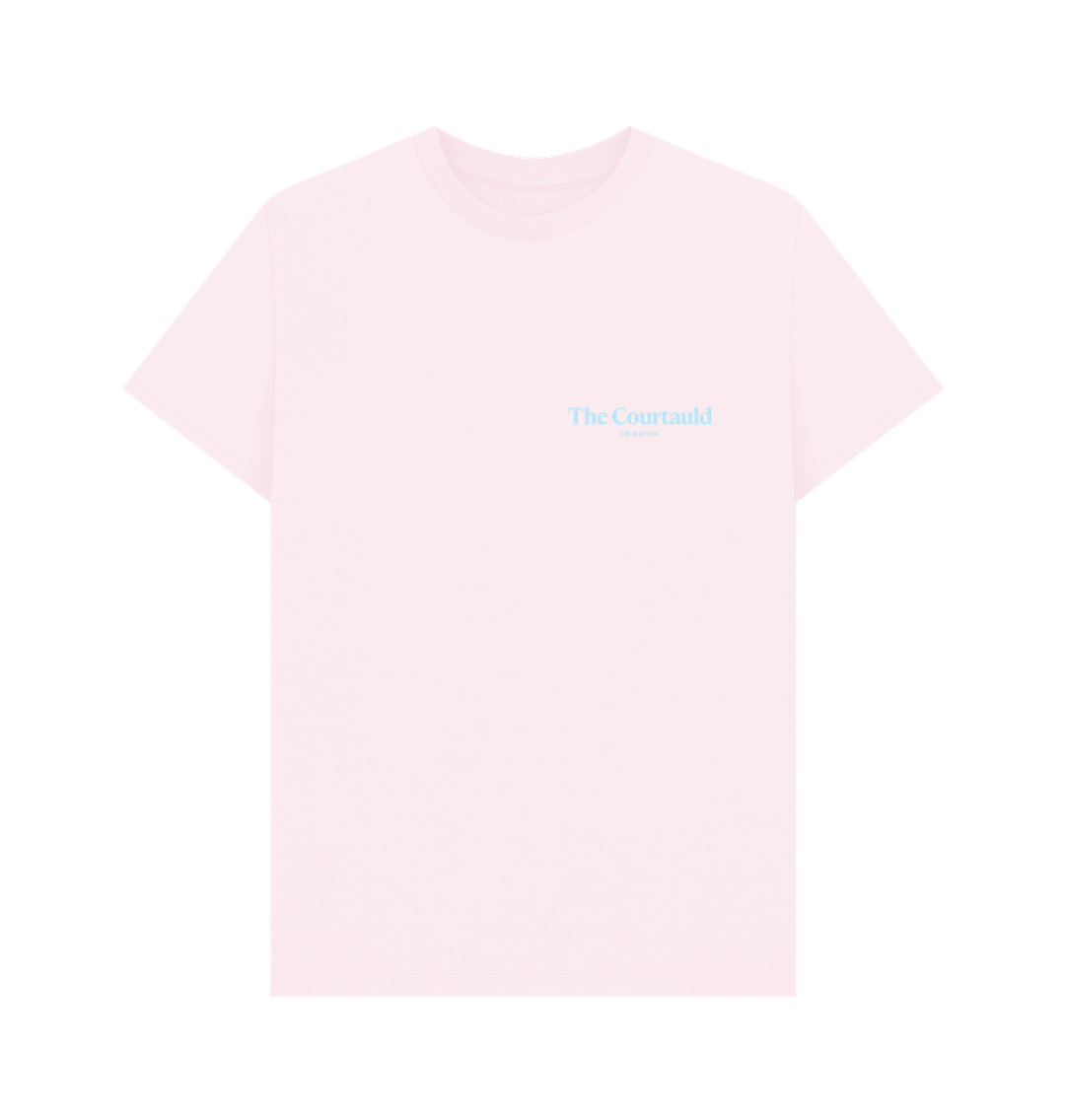 Pink Unisex Baby Blue Small Logo T-Shirt