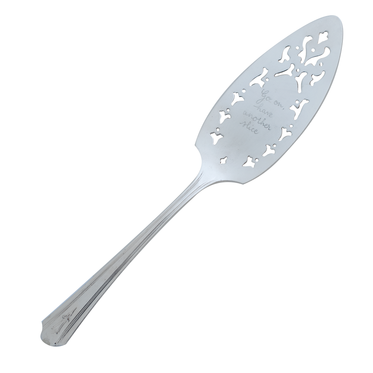 Vintage Cake Slice Hand Engraved Go on