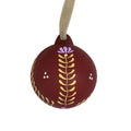 Hand Painted Bauble Burgundy