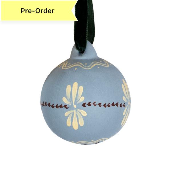 Hand Painted Bauble Blue