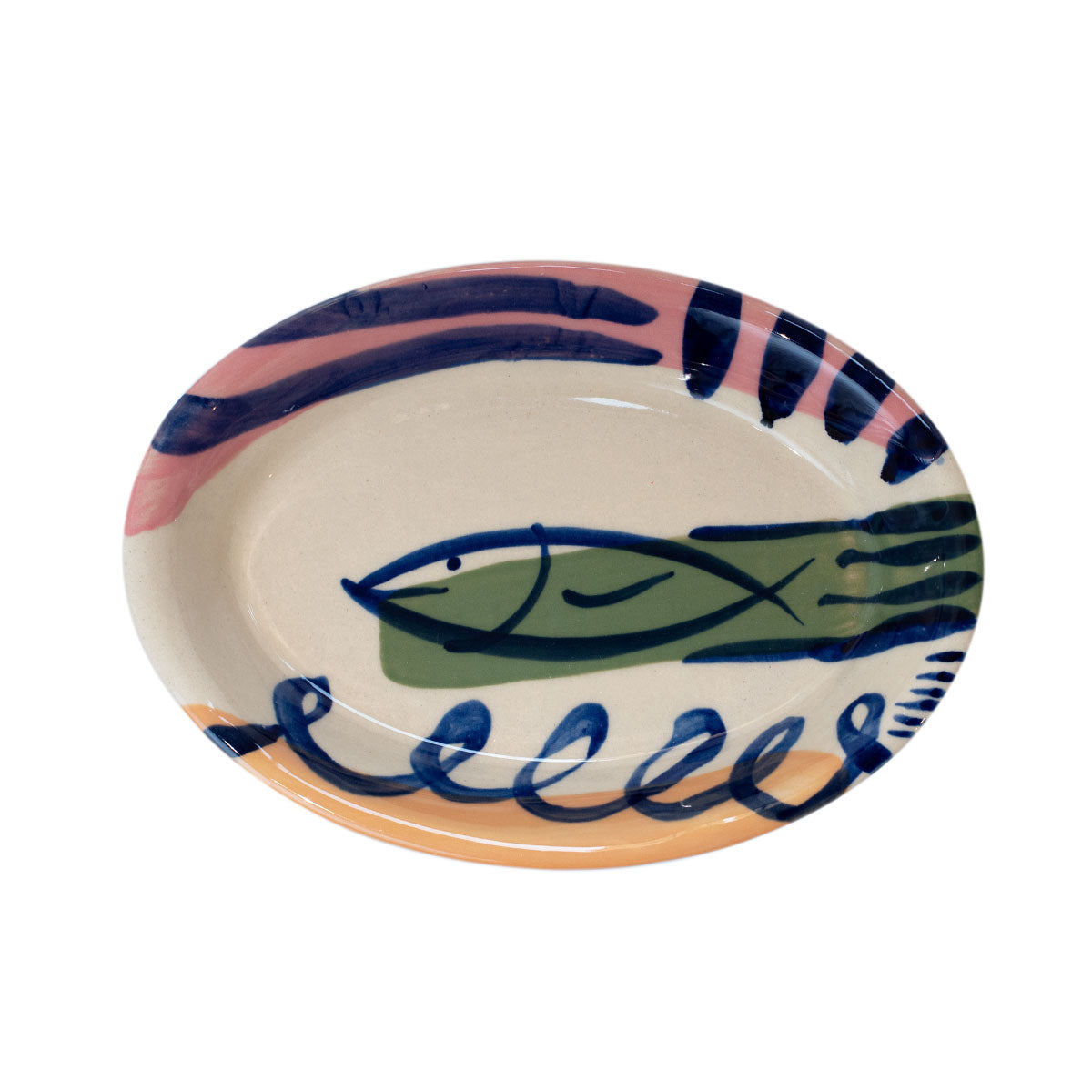Medium Oval Dish Fish