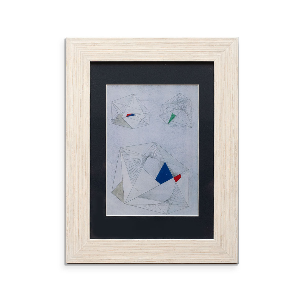 Mounted Print A4 Hepworth Drawing for Sculpture with Colour