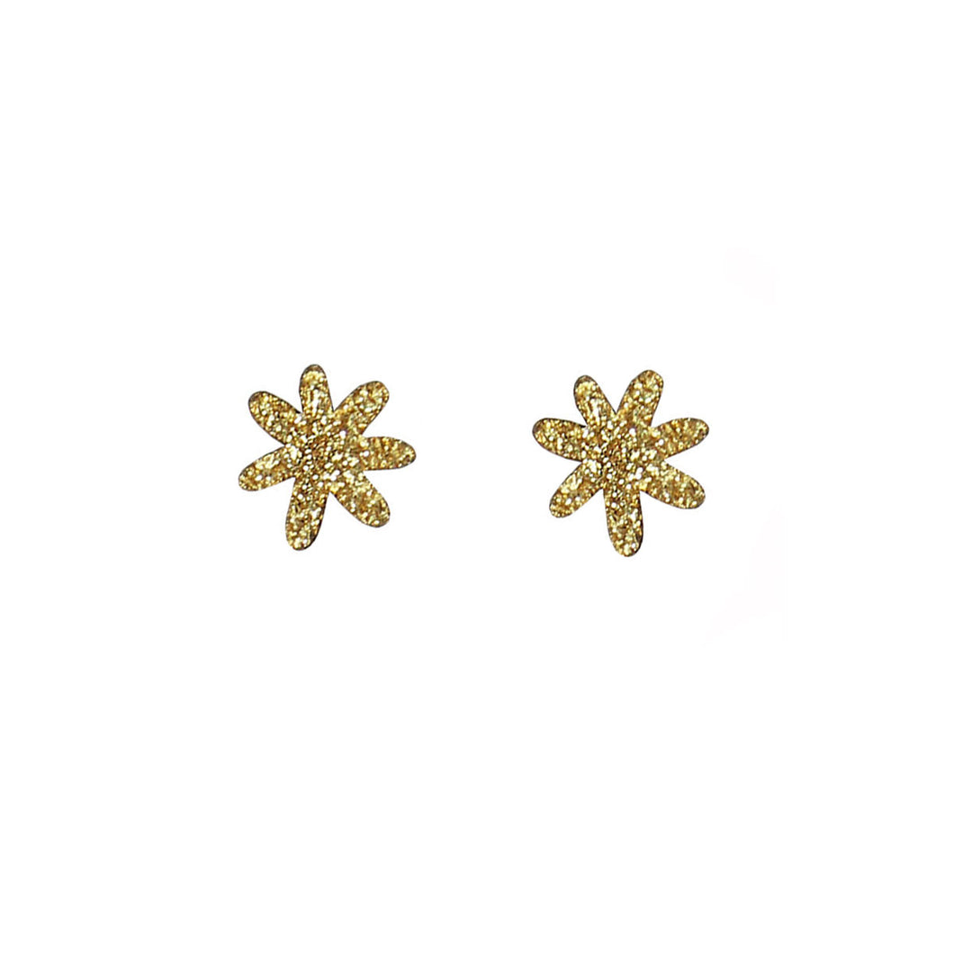 Flower Mini Studs Earrings Gold