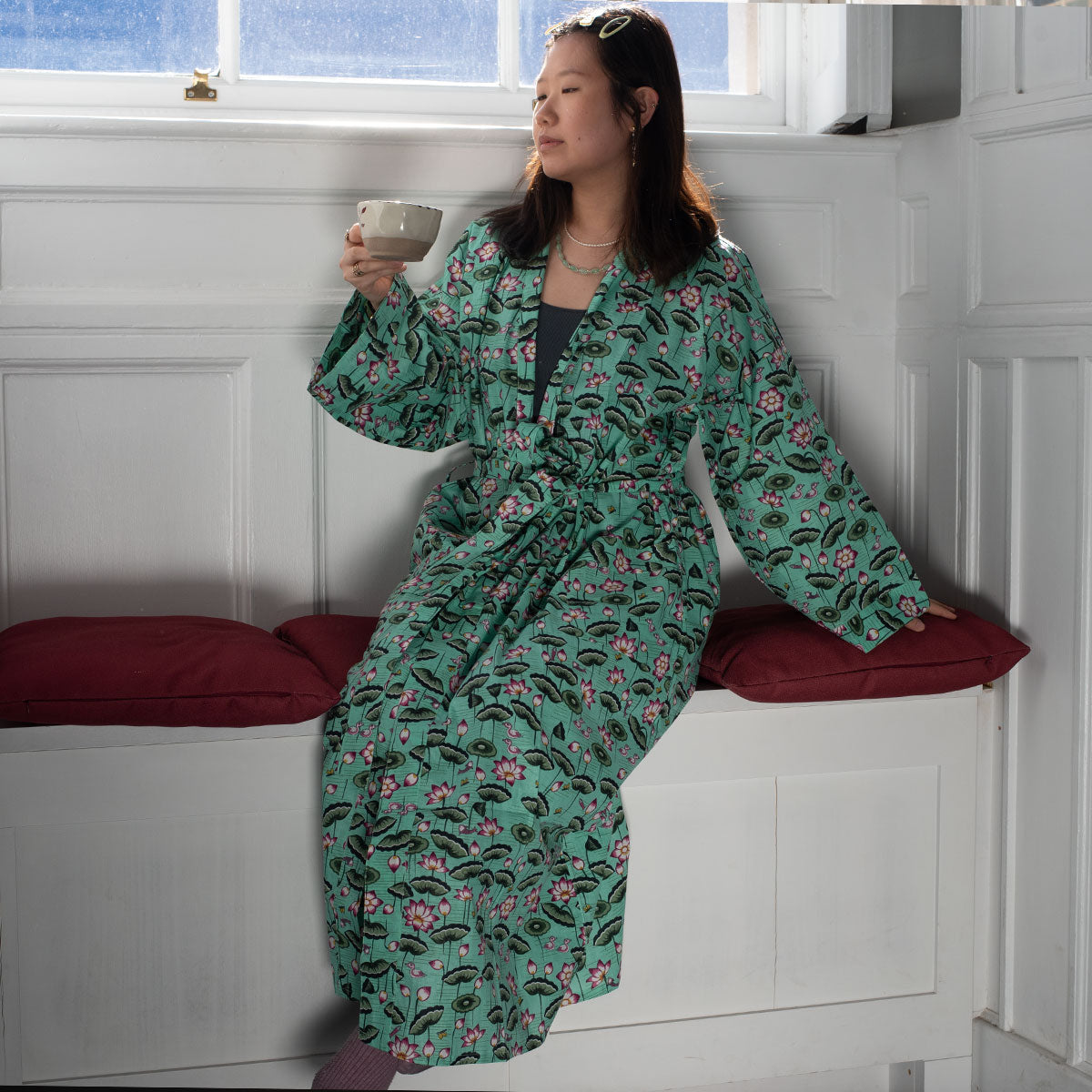 Cotton Robe Green