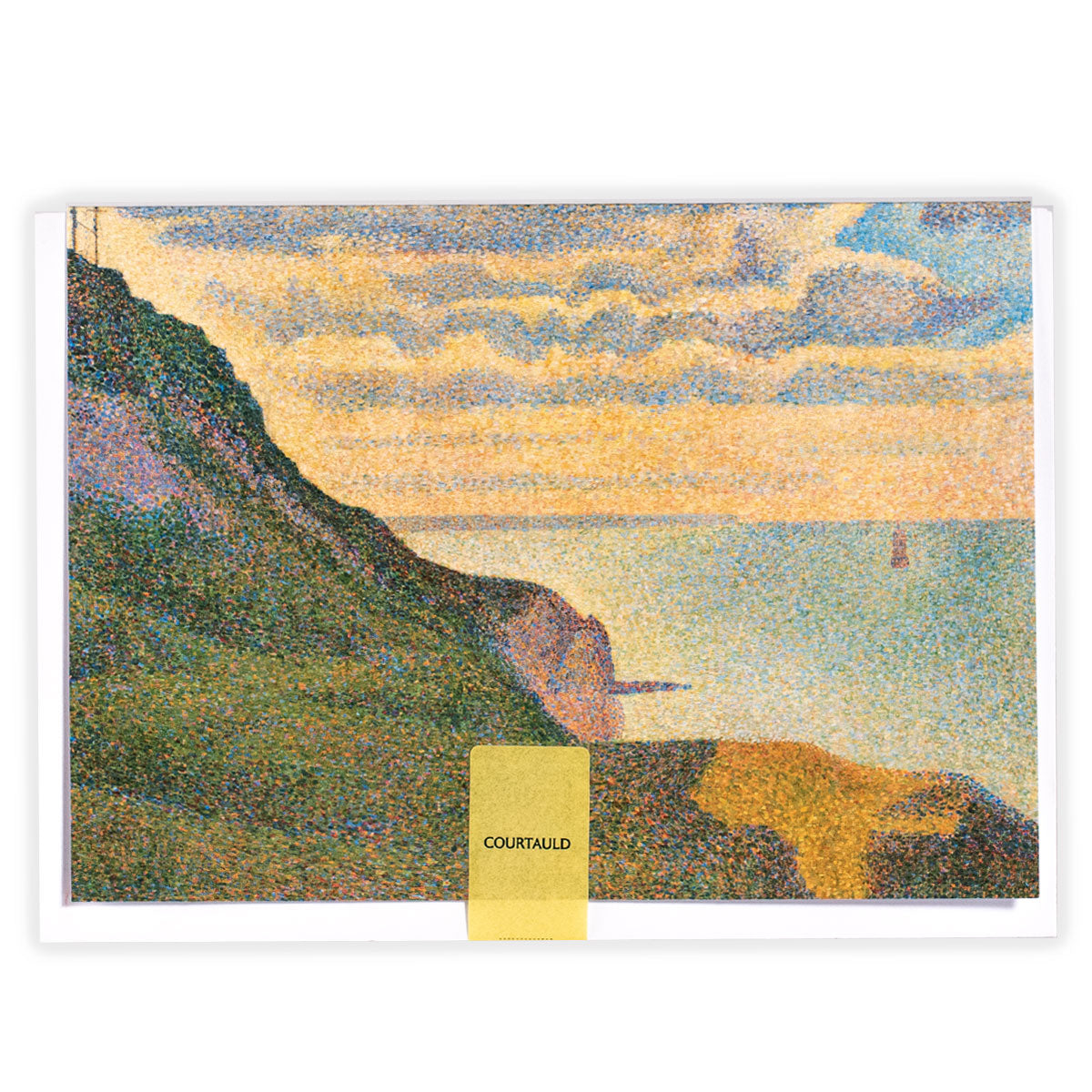 Greetings Card Seurat The Semaphores and the Cliff