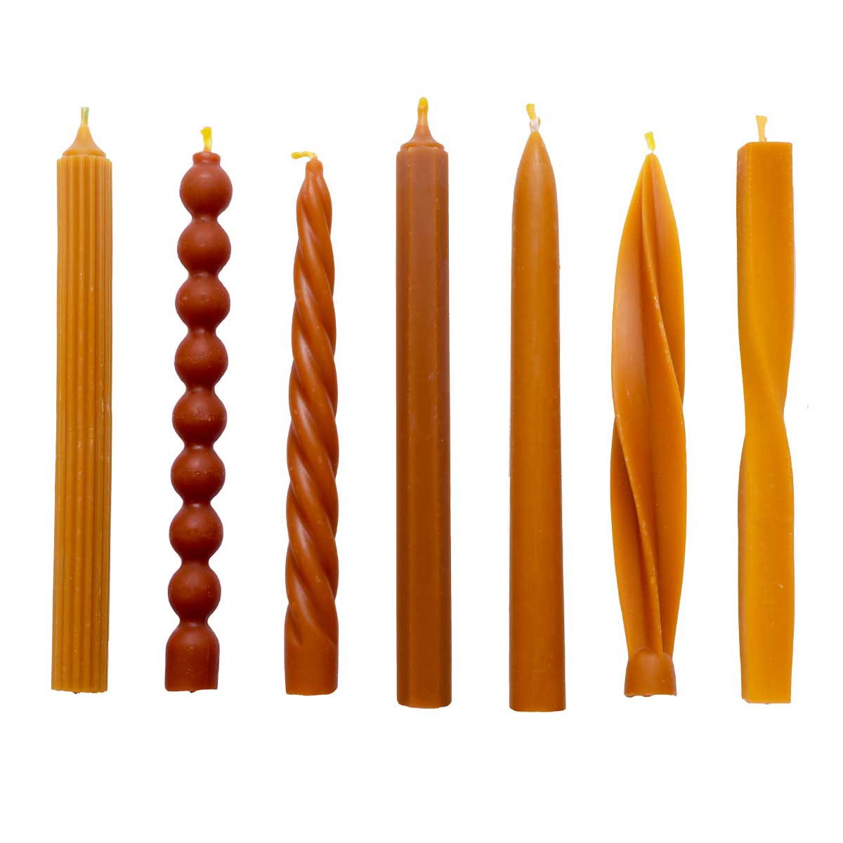 Beeswax Orange Dinner Candle Assorted