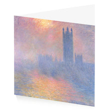 Load image into Gallery viewer, The Houses of Parliament, Shaft of Sunlight in the Fog Greetings Card
