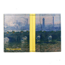 Load image into Gallery viewer, Leather Folding Wallet Monet Waterloo Bridge, Overcast
