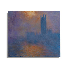 Load image into Gallery viewer, London, Houses of Parliament, The Sun Shining through the fog, 1904 LITO Masters Print
