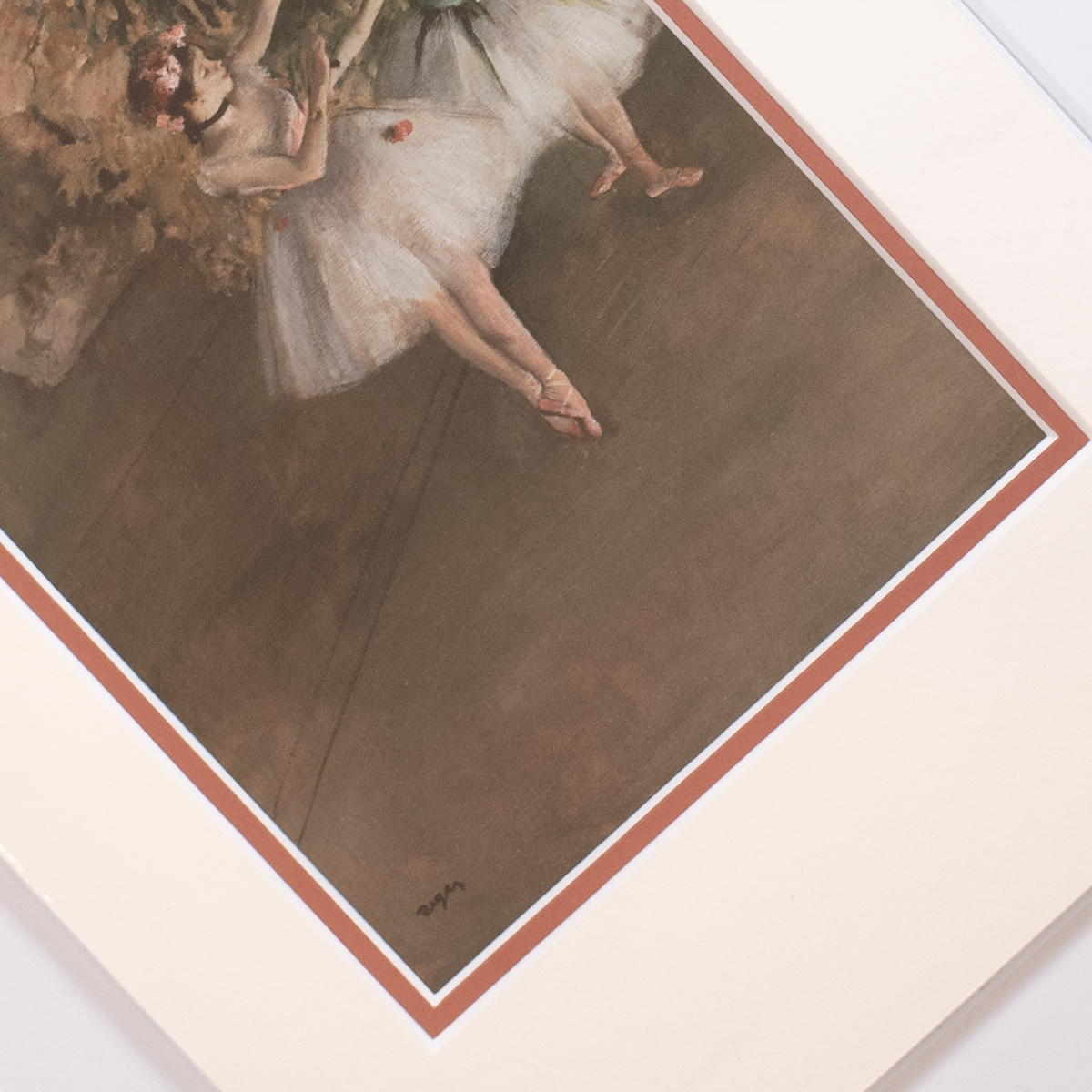 Degas Two Dancers Double Mounted Print