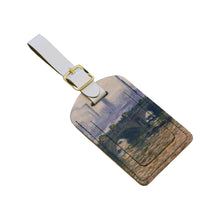 Load image into Gallery viewer, Leather Luggage Tag Monet Waterloo Bridge, Overcast
