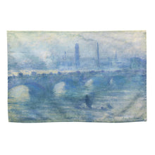 Load image into Gallery viewer, Tea Towel Monet Waterloo Bridge, Morning Fog
