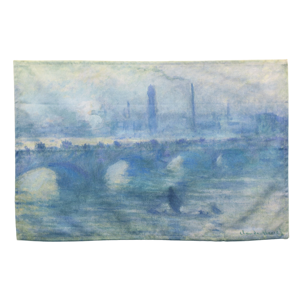 Tea Towel Monet Waterloo Bridge, Morning Fog