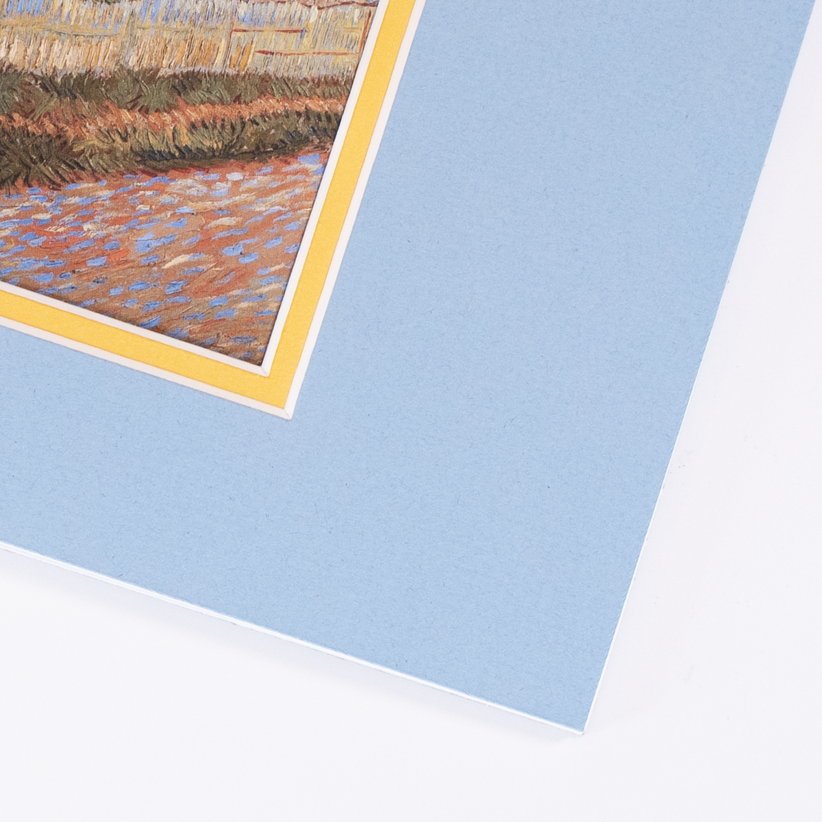 Van Gogh Peach Trees Double Mounted Print