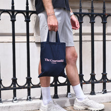 Load image into Gallery viewer, Courtauld Mini Tote Bag Navy Pink
