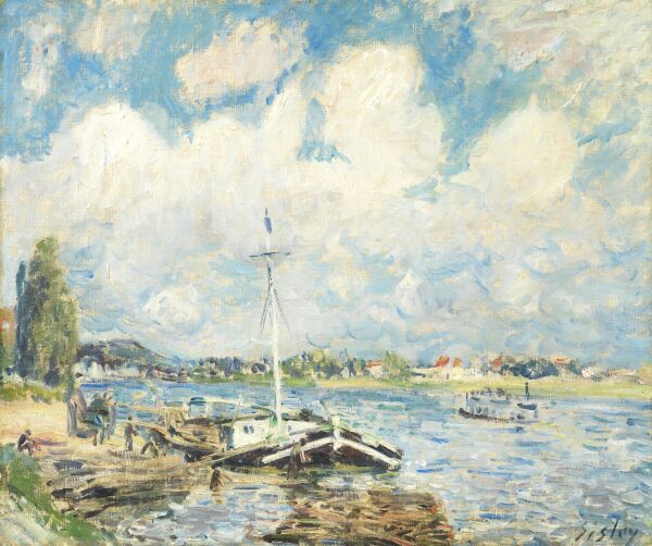 PC Alfred Sisley Boats on the Seine