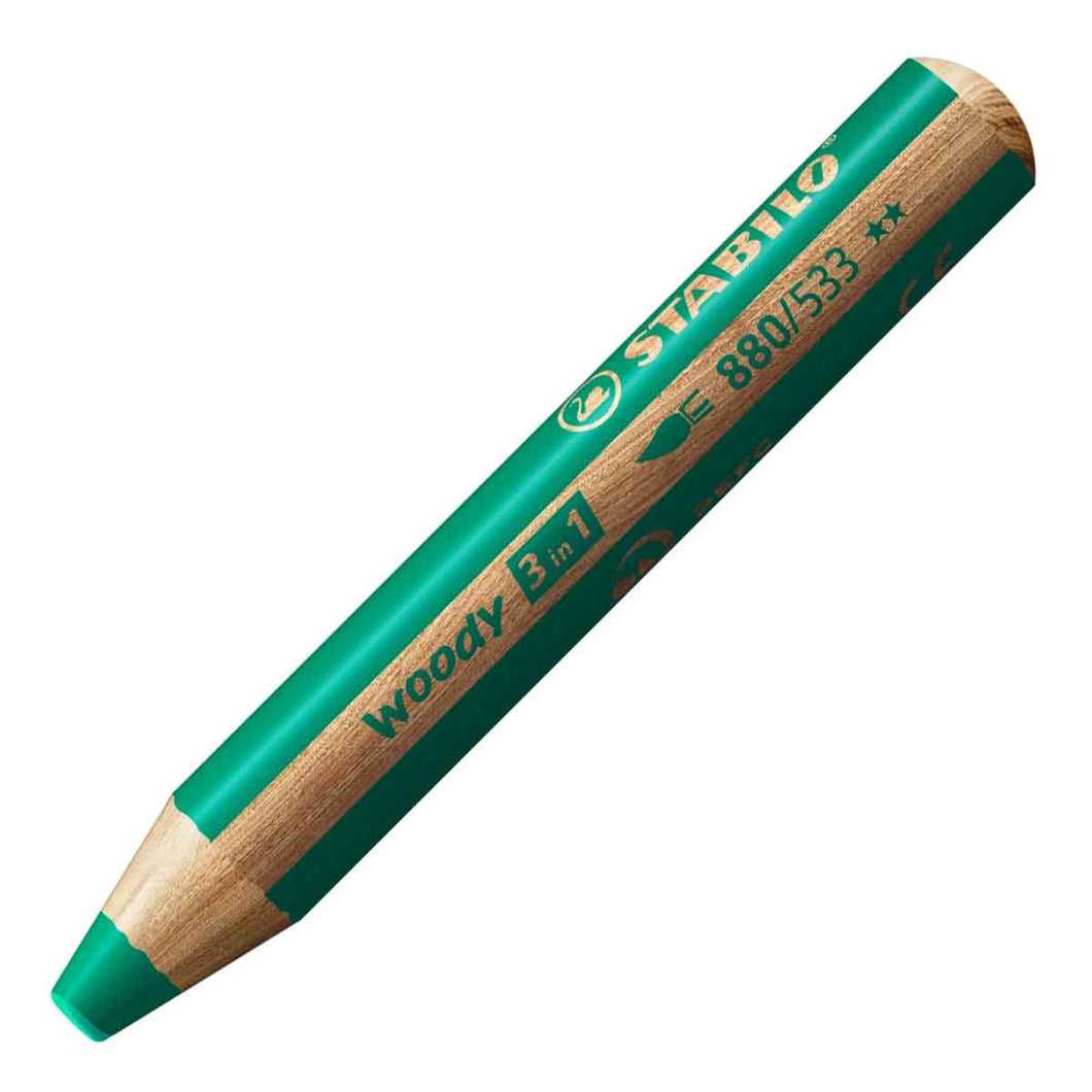 Pencil STABILO Woody 3 in 1 Dark Green